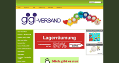 Desktop Screenshot of gigi-versand.de