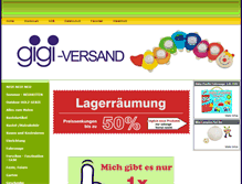 Tablet Screenshot of gigi-versand.de